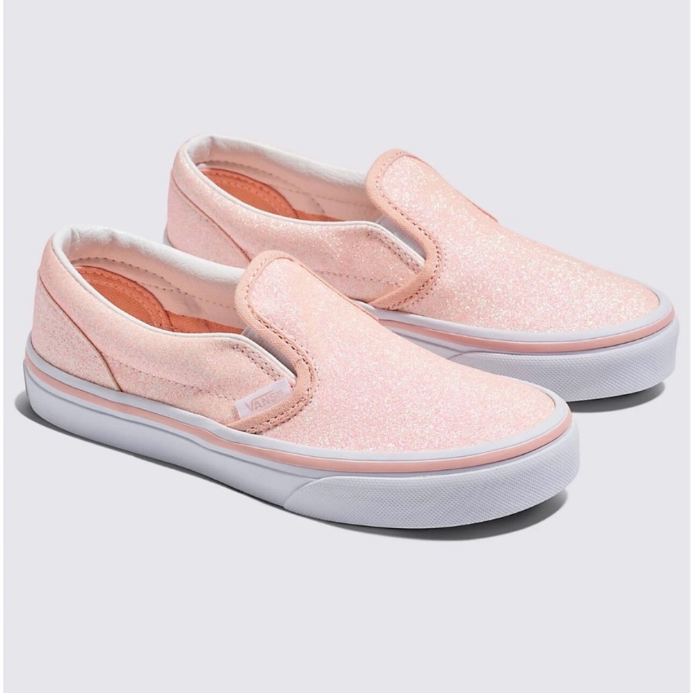 VANS TODDLER SLIP-ON V GLITTER APRICOT NECTAR  -US junior 6.5
